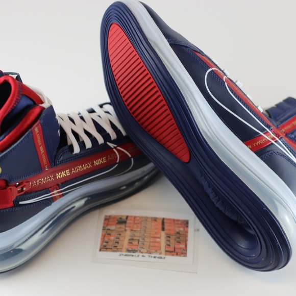 Nike Air Max 720 SATURN Men Saturn Olympic Navy White Red AO2110-400 RARE - Picture 8 of 8